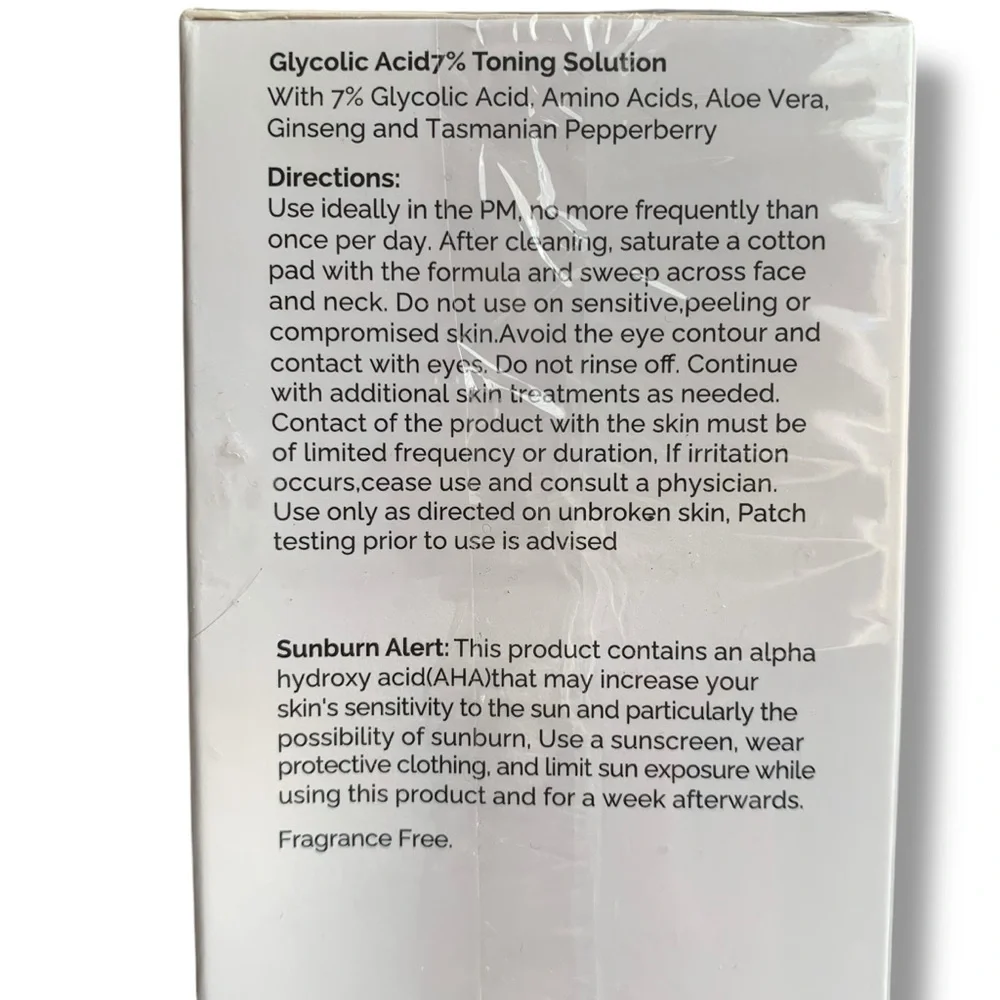Glycolic Acid 7% Toning Solution 8 oz Direct Acids Radiant Skin‎ Anti Aging/Acne